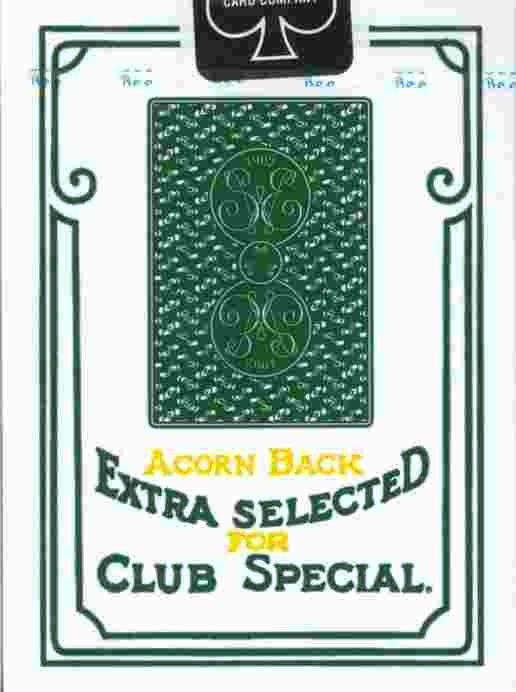 Bee Erdnase 1902 Acorn Back Green (CAMBRIC FINISH)