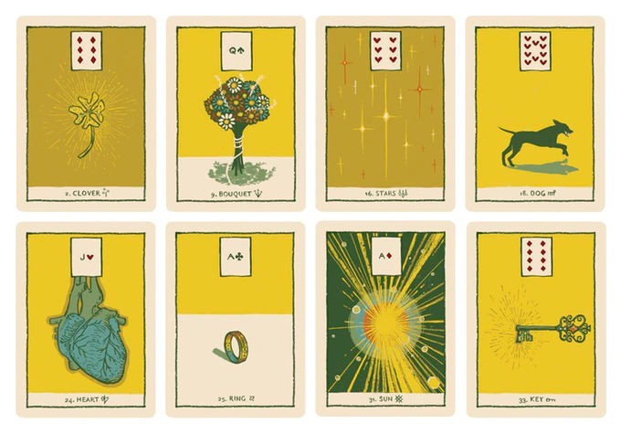 激安な GREEN GLYPHS LENORMAND☆グリーングリフィスルノルマンカード